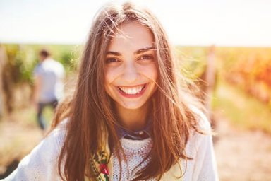 a young woman after mental health rehab