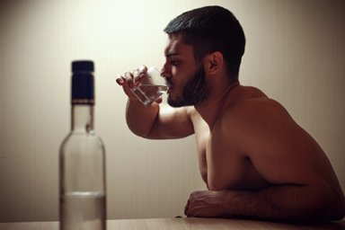 man engaging in addictive behaviors