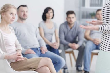 group therapy in a non 12 step drug rehab program