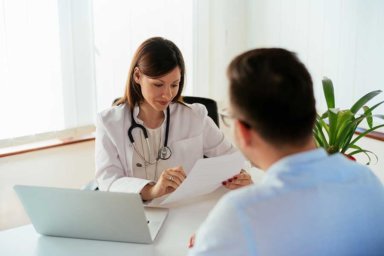 doctor and client at a california opioid detox program